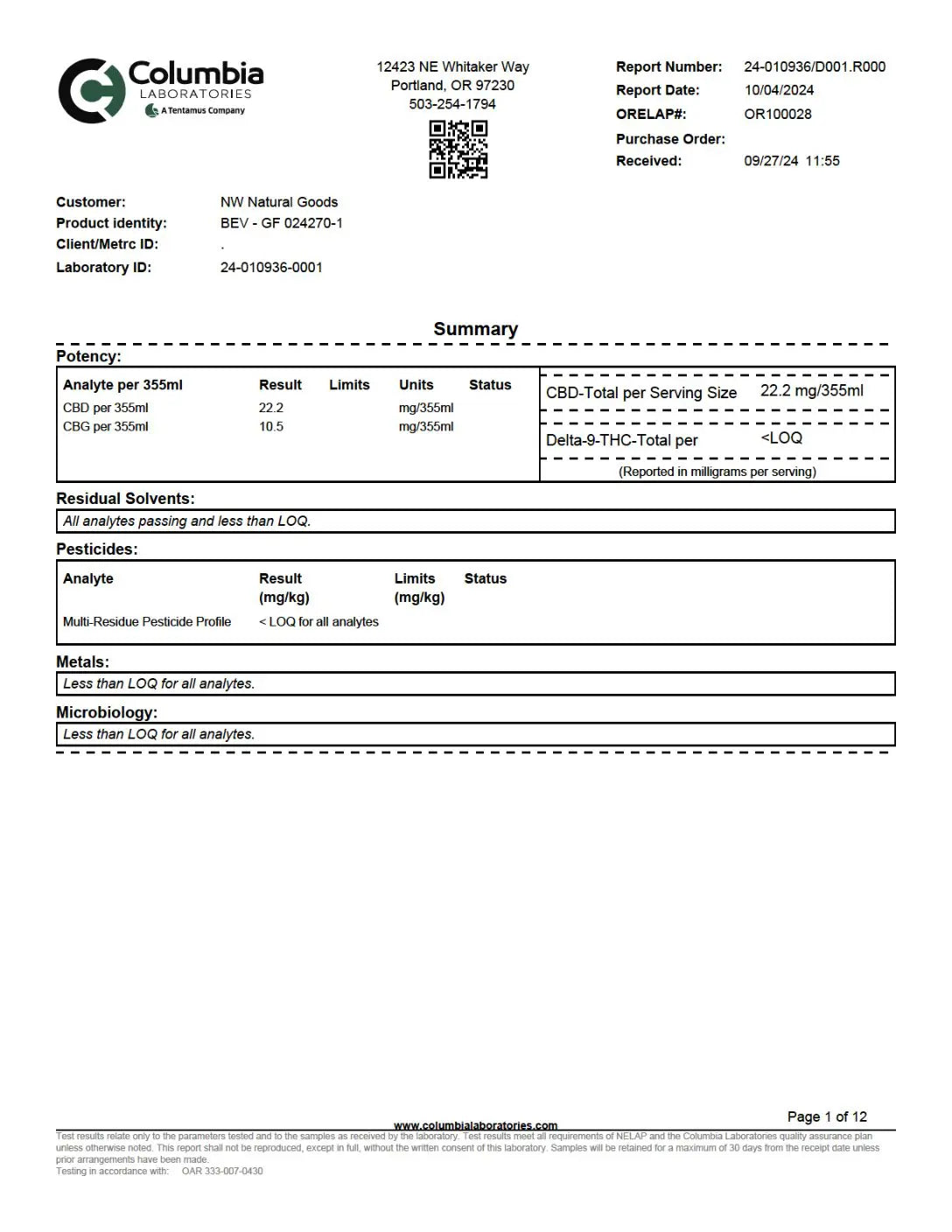 WYLD CBD+CBG Grapefruit Sparkling Water - Beverages_hope and herbs