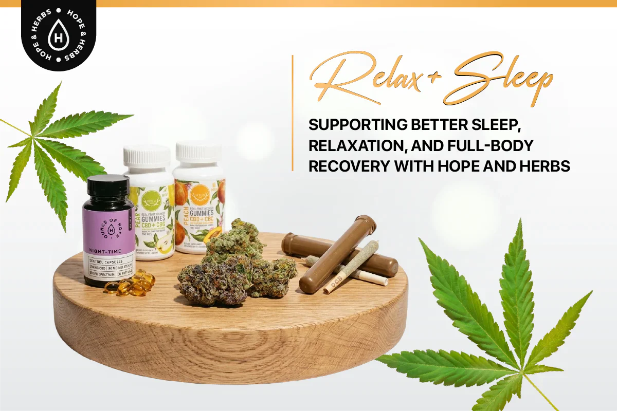 Relax + Sleep: Supporting Better Sleep, Relaxation, and Full-Body Recovery with Hope and Herbs