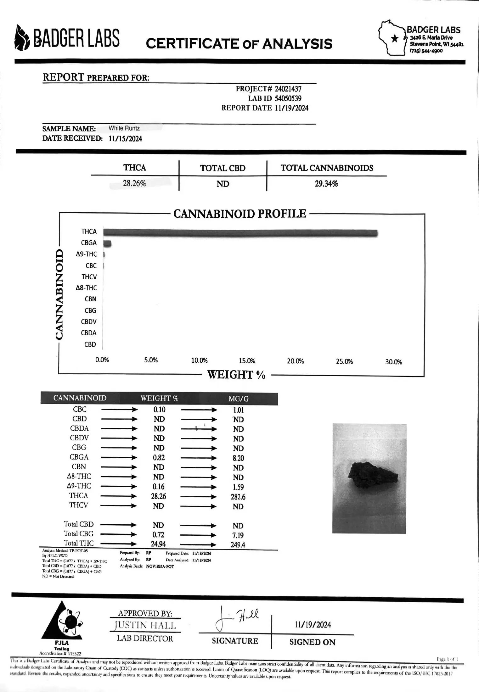 1:1 THCA White Runtz & CBD Cakeberry Brûlée Pre-Roll_ Flower_hope and herbs