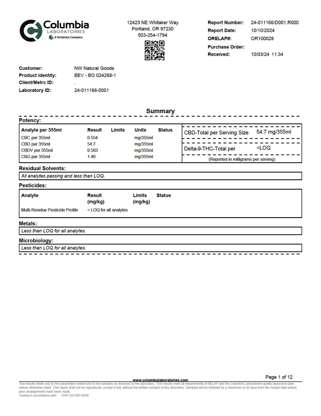 WYLD CBD Blood Orange Sparkling Water - CBD Products |Hope and Herbs