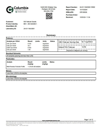 WYLD CBD Blood Orange Sparkling Water - CBD Products |Hope and Herbs