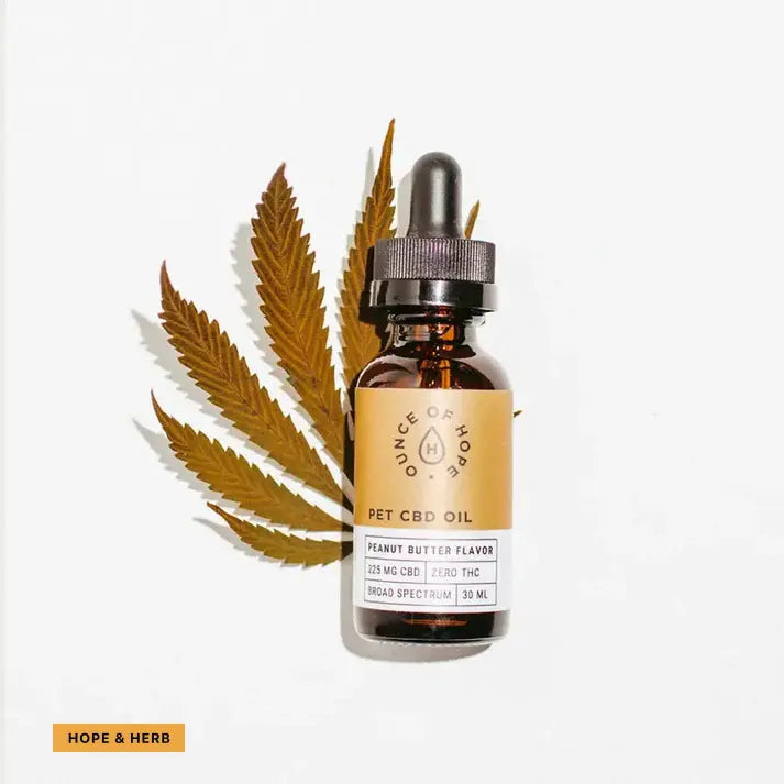 Broad-Spectrum Peanut Butter CBD Oil for Pets_hopeanderbs