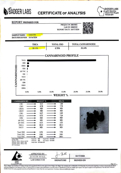 Cereal Milk Strain, 28.1% THCa Flower_hope and herbs