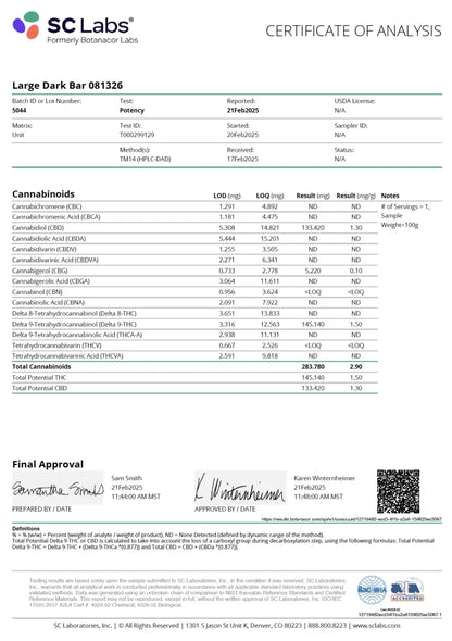 Delta 9 CBD Dark Chocolate_hope and herbs