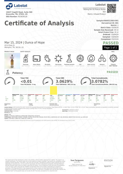 Broad-Spectrum Peanut Butter CBD Oil for Pets - CBD Products  |Hope and Herbs