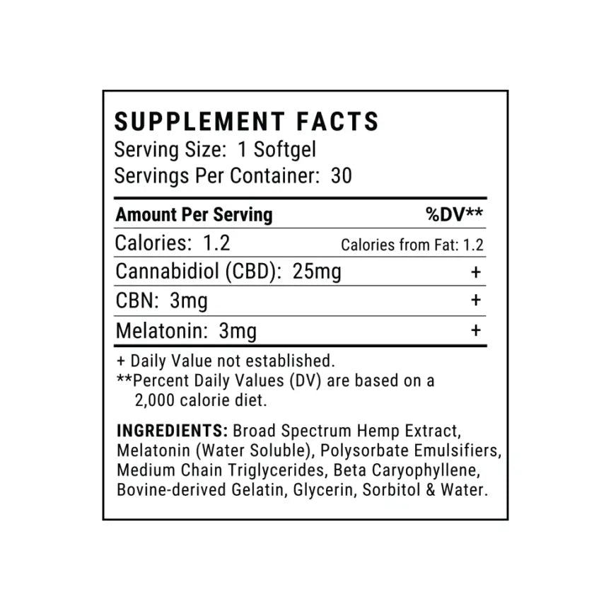 CBD Softgels with CBN & Melatonin - CBD Products |Hope and Herbs