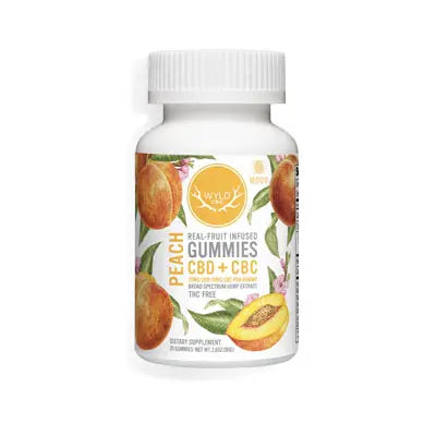 WYLD CBD+CBC Peach Gummies - Edibles | Hope and Herbs
