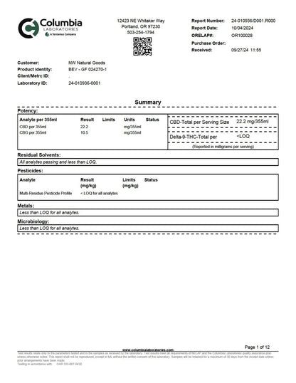 WYLD CBD+CBG Grapefruit Sparkling Water - Beverages_hope and herbs