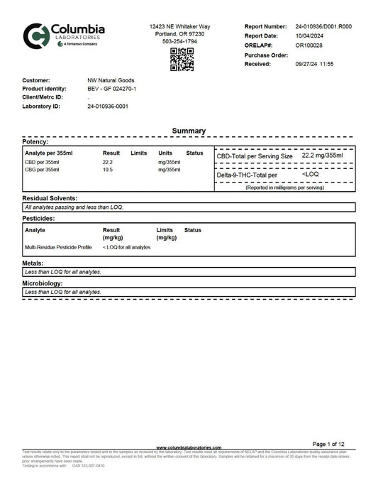 WYLD CBD+CBG Grapefruit Sparkling Water - Beverages_hope and herbs