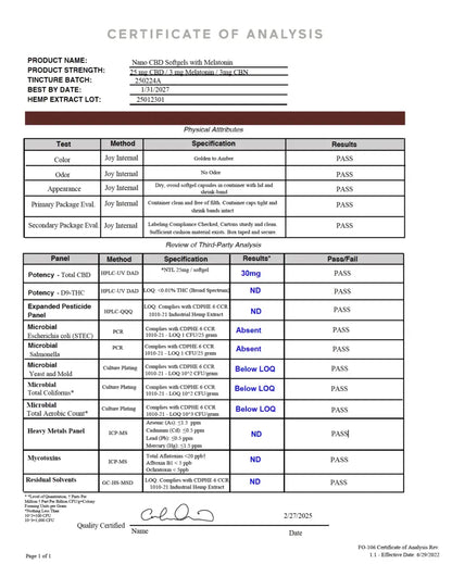 CBD Softgels with CBN & Melatonin - CBD Products |Hope and Herbs